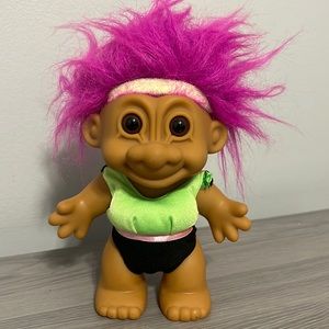 Vintage Large Russ Troll with Workout Outfit, EUC